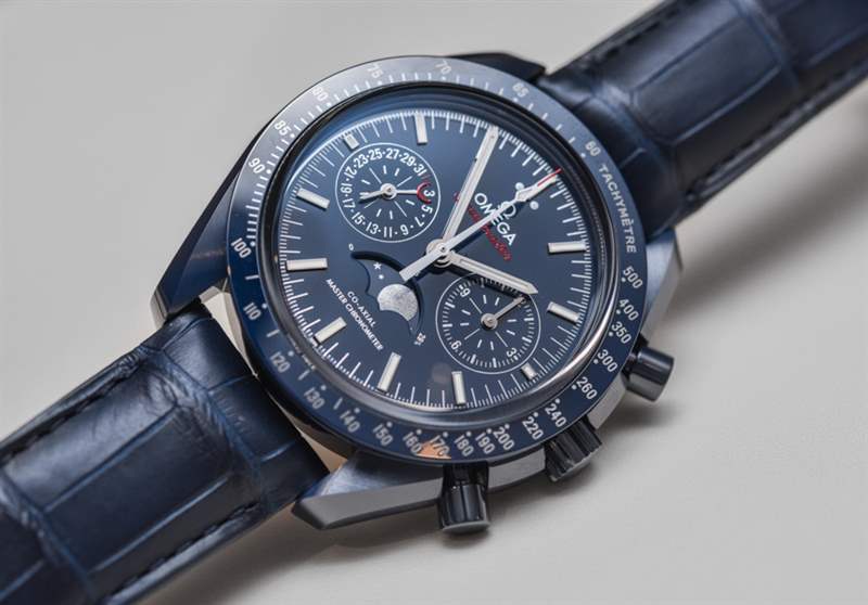 歐米茄超霸系列'月之藍面' 藍色陶瓷表殼月相腕表